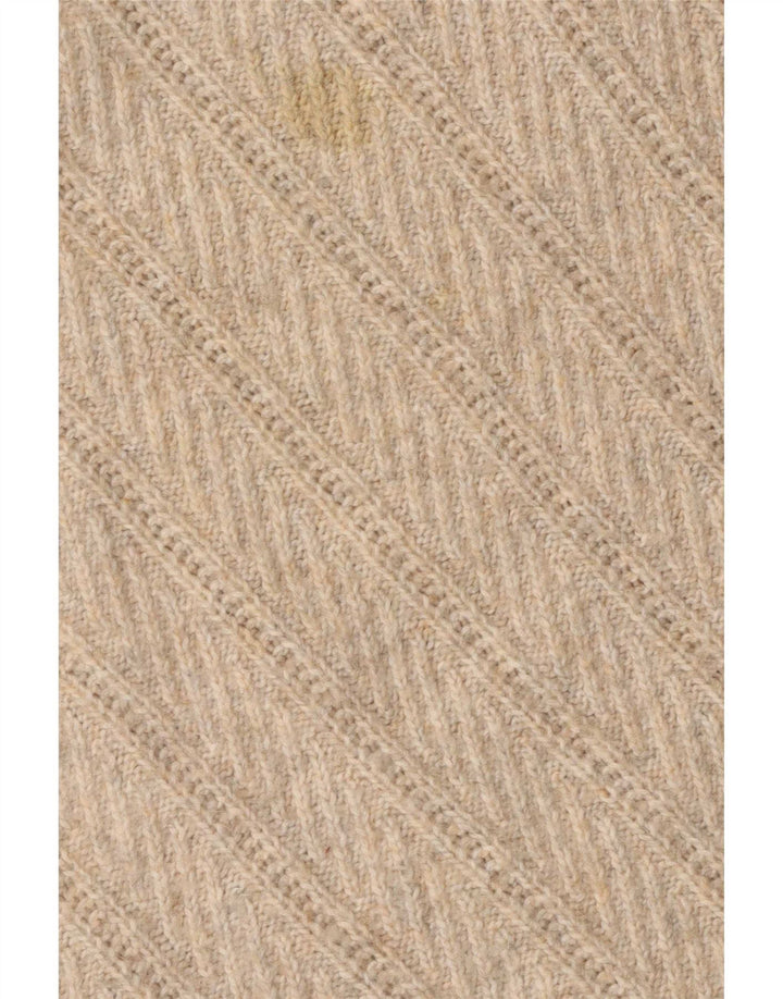 Marks & Spencer Dame sweater med rund hals DK 16 Stor beige polyester