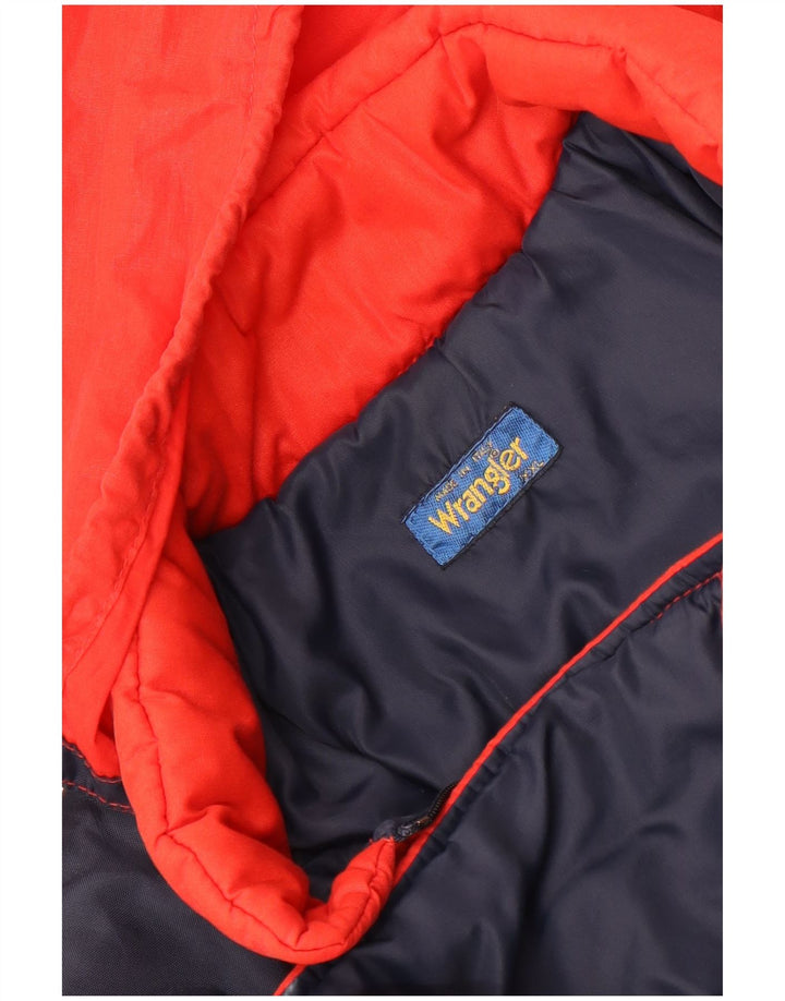 Wrangler Polstret hættejakke til kvinder UK 20 2XL Rød Colourblock