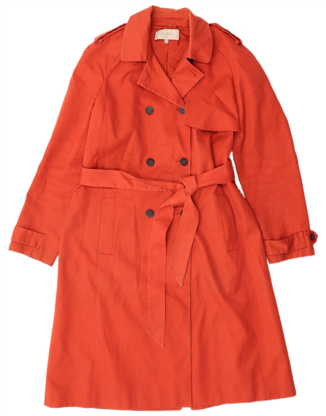 HOBBS Dame London Trench Coat UK 14 Medium Orange Bomuld