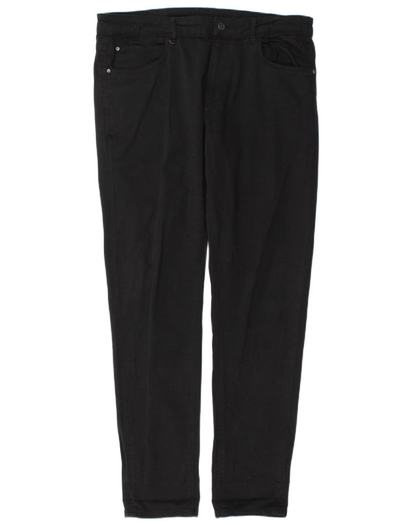 Zara Dame Slim Casual Bukser EU 42 Large W32 L31 Sort Bomuld