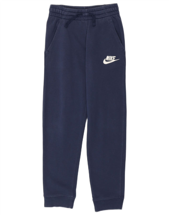 NIKE Grafiske træningsdragtbukser til drenge Joggers 10-11 år Medium Navyblå