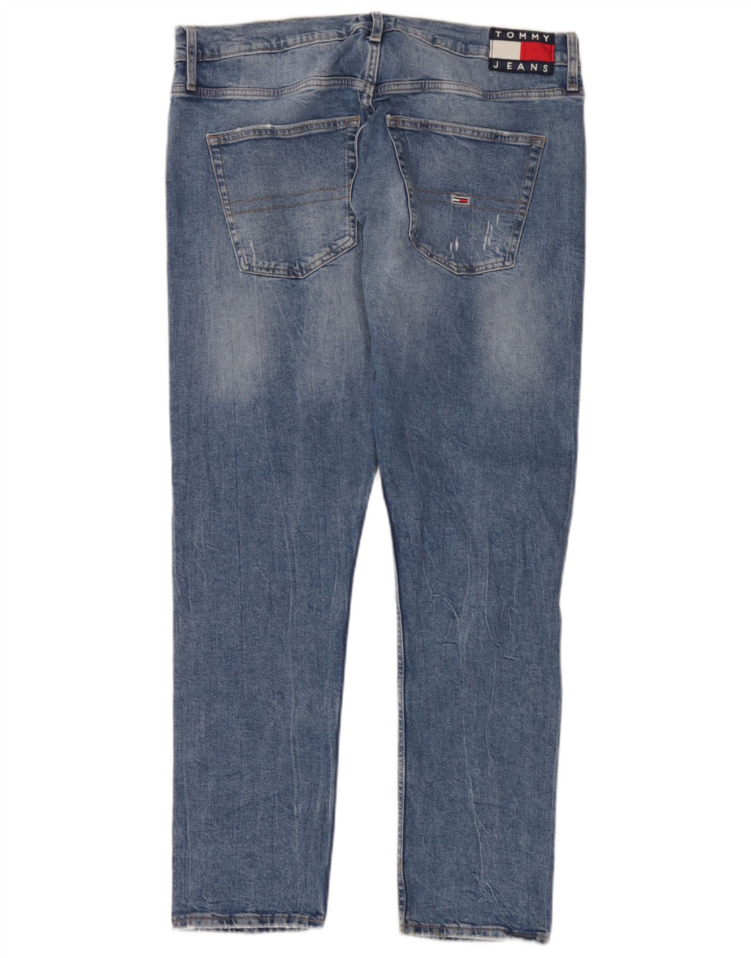 Tommy Hilfiger Herre Distressed Slim Jeans W36 L32 Blå Bomuld