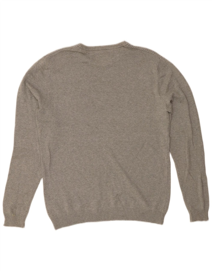 JACK & JONES Herre sweater med rund hals, mellemgrå bomuld