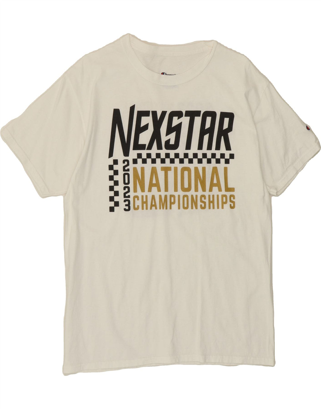 CHAMPION Mens Graphic T-Shirt Top Medium White Cotton Vintage Champion and Second-Hand Champion from Messina Hembry 