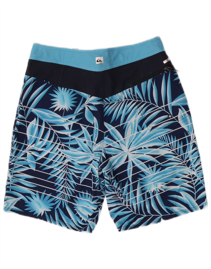 Quiksilver Badeshorts til mænd Small Blue Floral Polyester