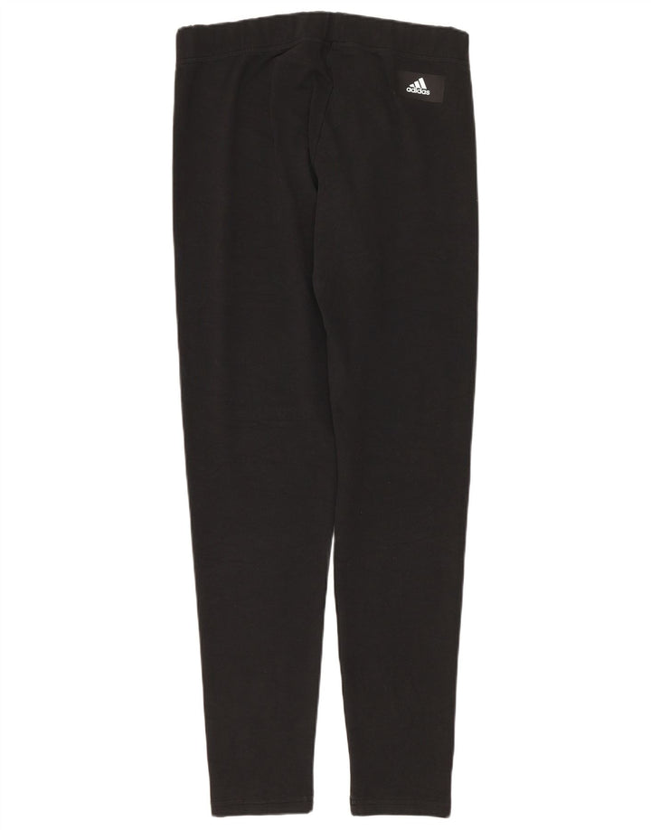 Adidas Dame Grafiske Leggings UK 12/14 Medium Sort Bomuld