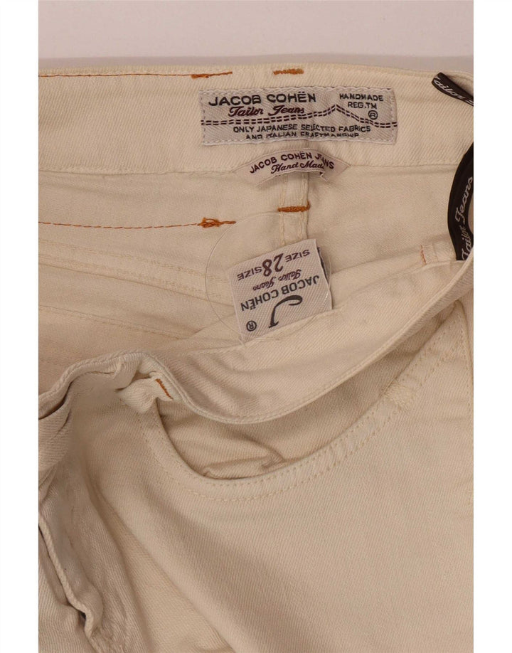 Jacob Cohen Dame Slim Jeans W28 L30 Beige Bomuld