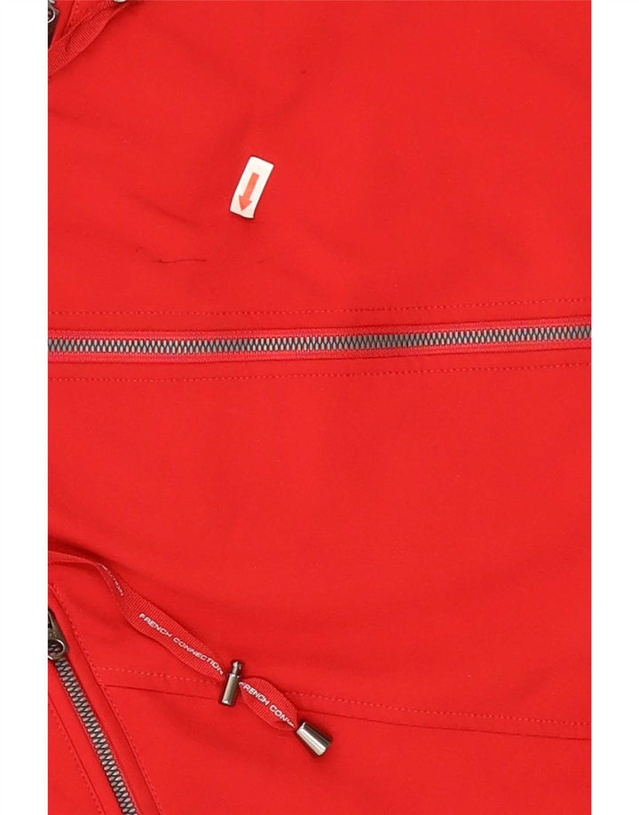 French Connection Dame Hætte Regular Fit regnjakke UK 14 Large Red