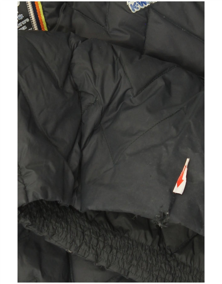 K-Way Herre hættepolstret jakke UK 40 Stor grå polyamid