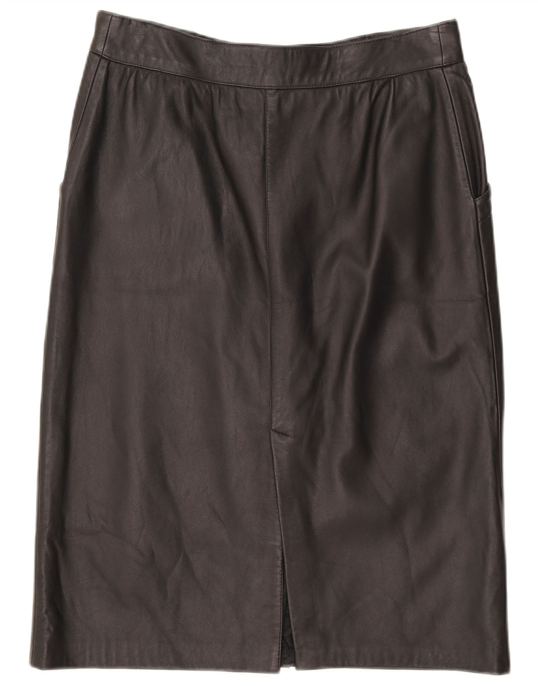 Vintage lædernederdel til kvinder W33 Large Black