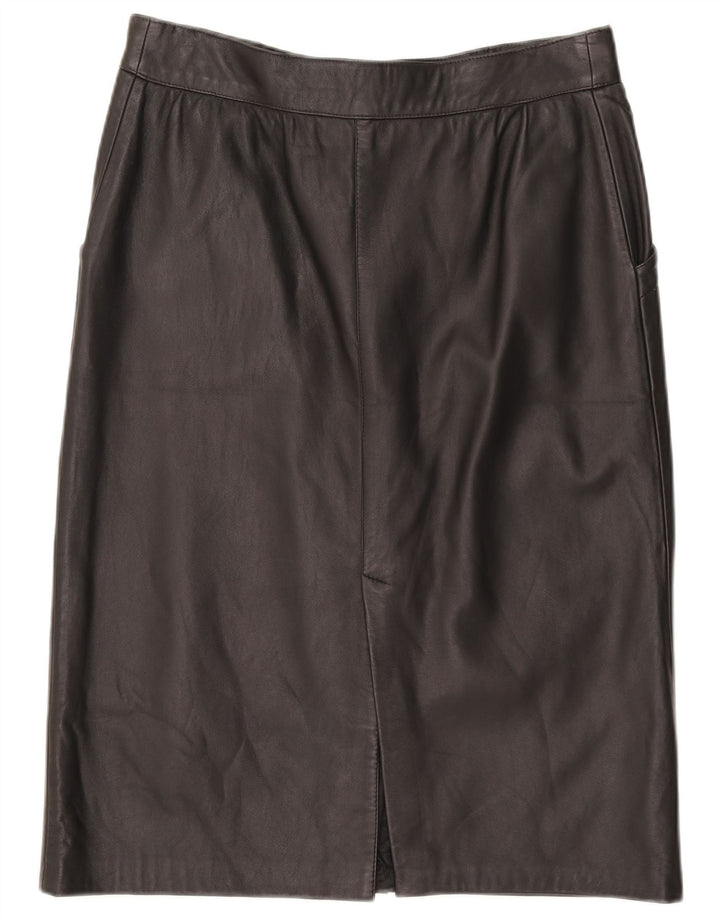 Vintage lædernederdel til kvinder W33 Large Black