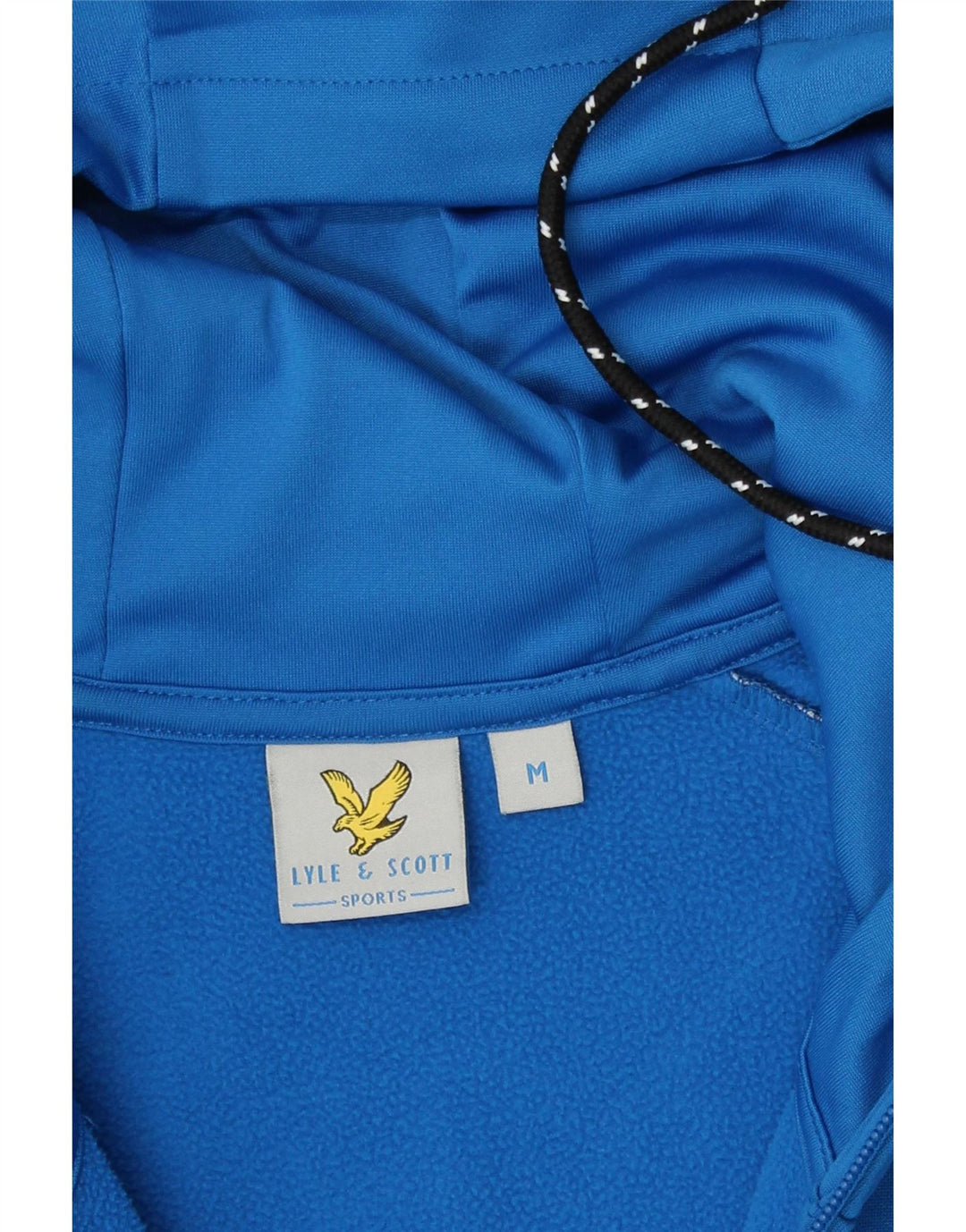 Lyle & Scott Herre hættetrøje med lynlås mellemblå Colourblock Polyester