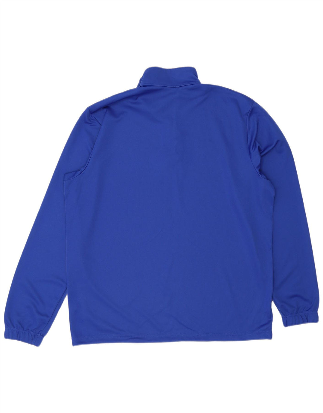 Adidas Dame Climalite Grafisk Zip Neck Top Langærmet XL Blå Polyester