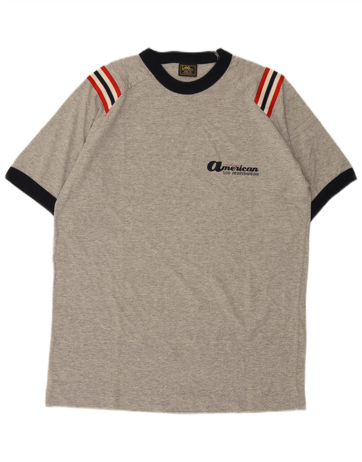 Lee Herre T-Shirt Top Medium Grå Bomuld
