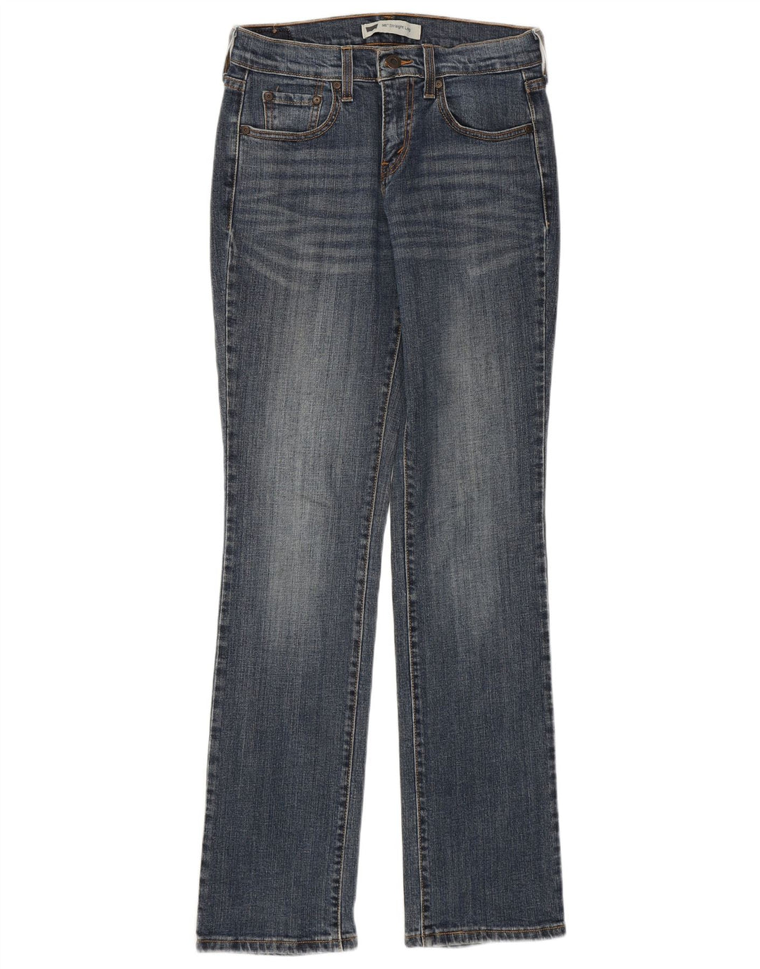 LEVI'S Dame 505 lige jeans US 2 XS W25 L31 Blå Bomuld
