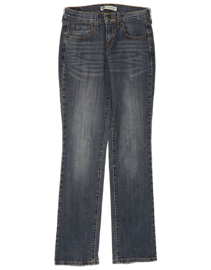 LEVI'S Dame 505 lige jeans US 2 XS W25 L31 Blå Bomuld