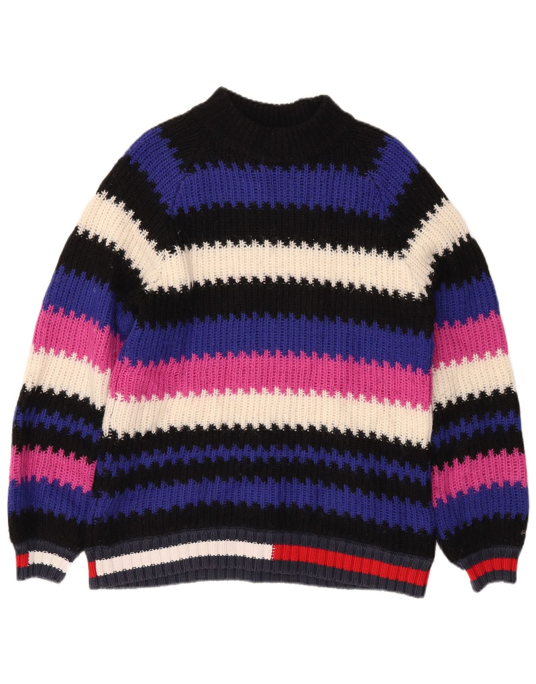 Tommy Hilfiger Dame Turtle Neck Jumper Sweater UK 6 XS Flerfarvet