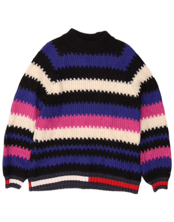 Tommy Hilfiger Dame Turtle Neck Jumper Sweater UK 6 XS Flerfarvet