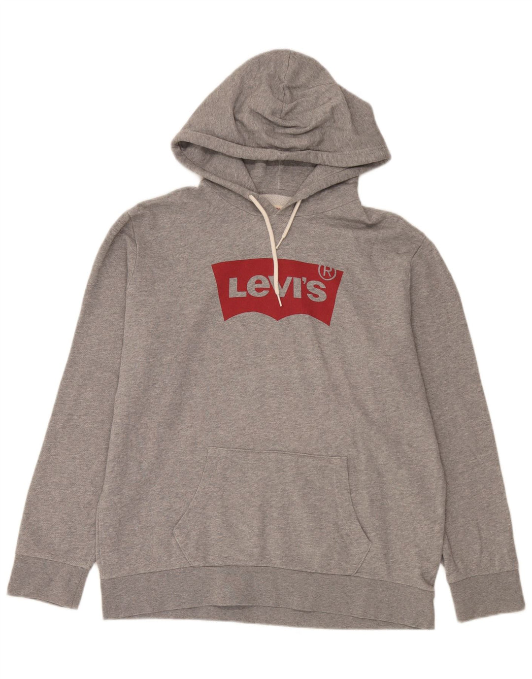 Levi's Grafisk hættetrøje til mænd, stor grå bomuld