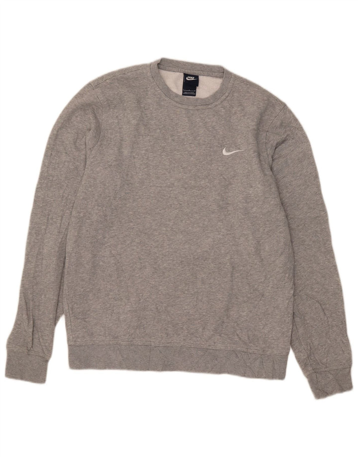Nike Sweatshirt-trøje til mænd, stor grå flækket bomuld