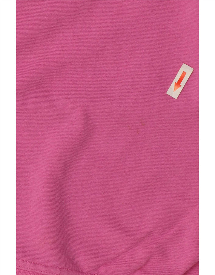Nike Dame Dri Fit Oversized Sweatshirt Jumper UK 10 Small Pink Polyester