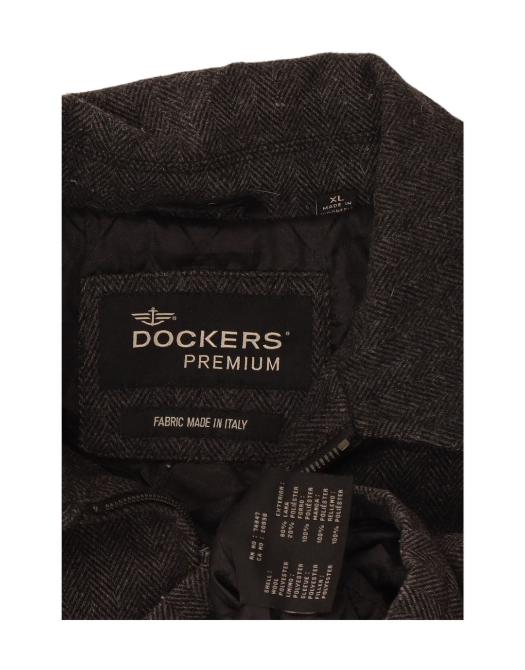 Dockers Herre Bomber Jacket UK 42 XL Grå Sildebensuld