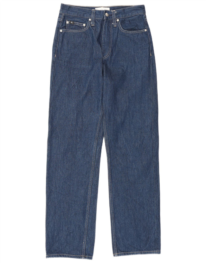 Calvin Klein Dame Straight Jeans W28 L30 Blå Bomuld