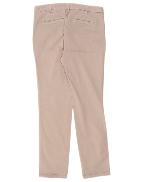 Benetton Dame Slim Chino Bukser UK 10 Small W32 L29 Grå Bomuld