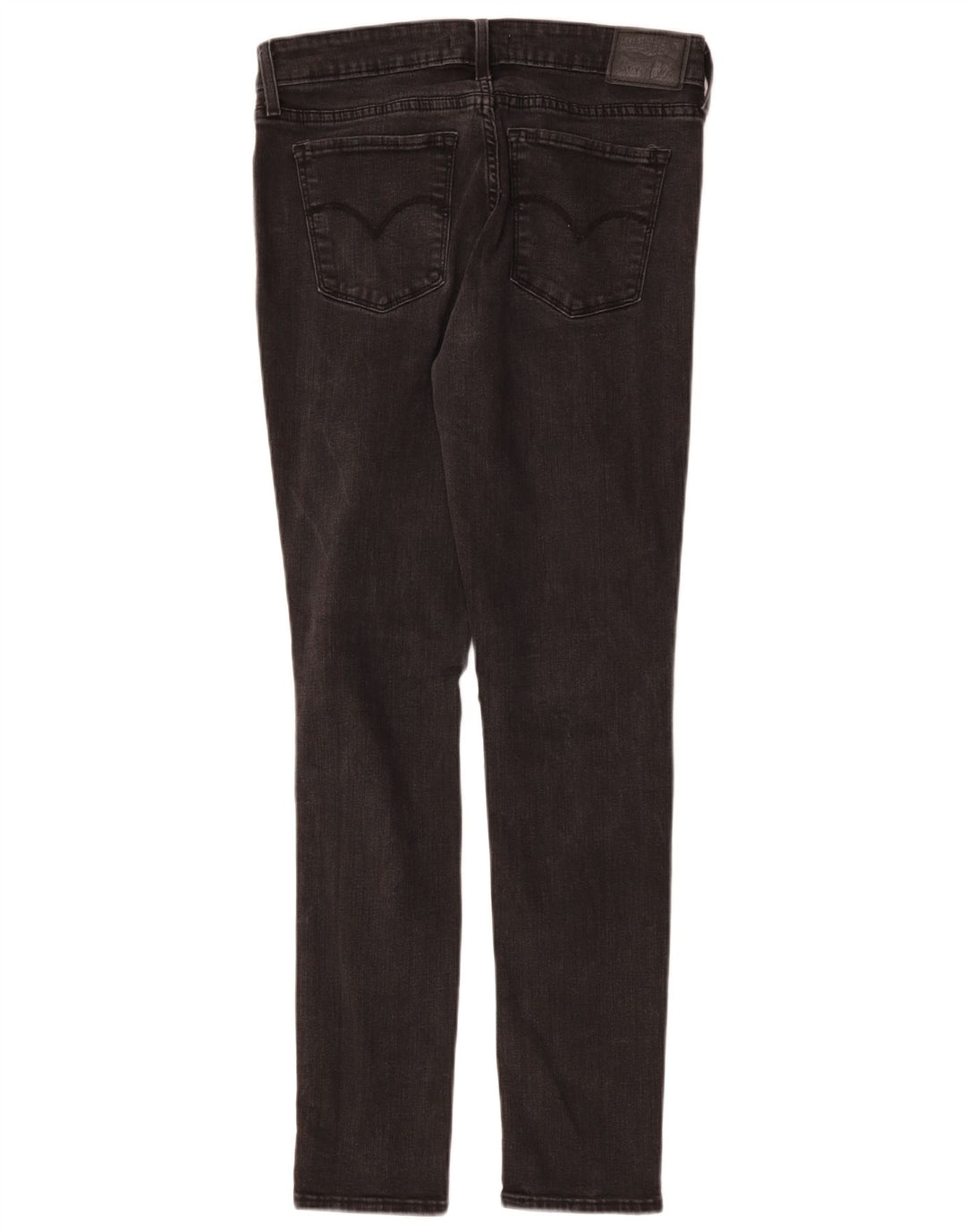LEVI'S Dame 710 Distressed Skinny Jeans W30 L30 sort bomuld