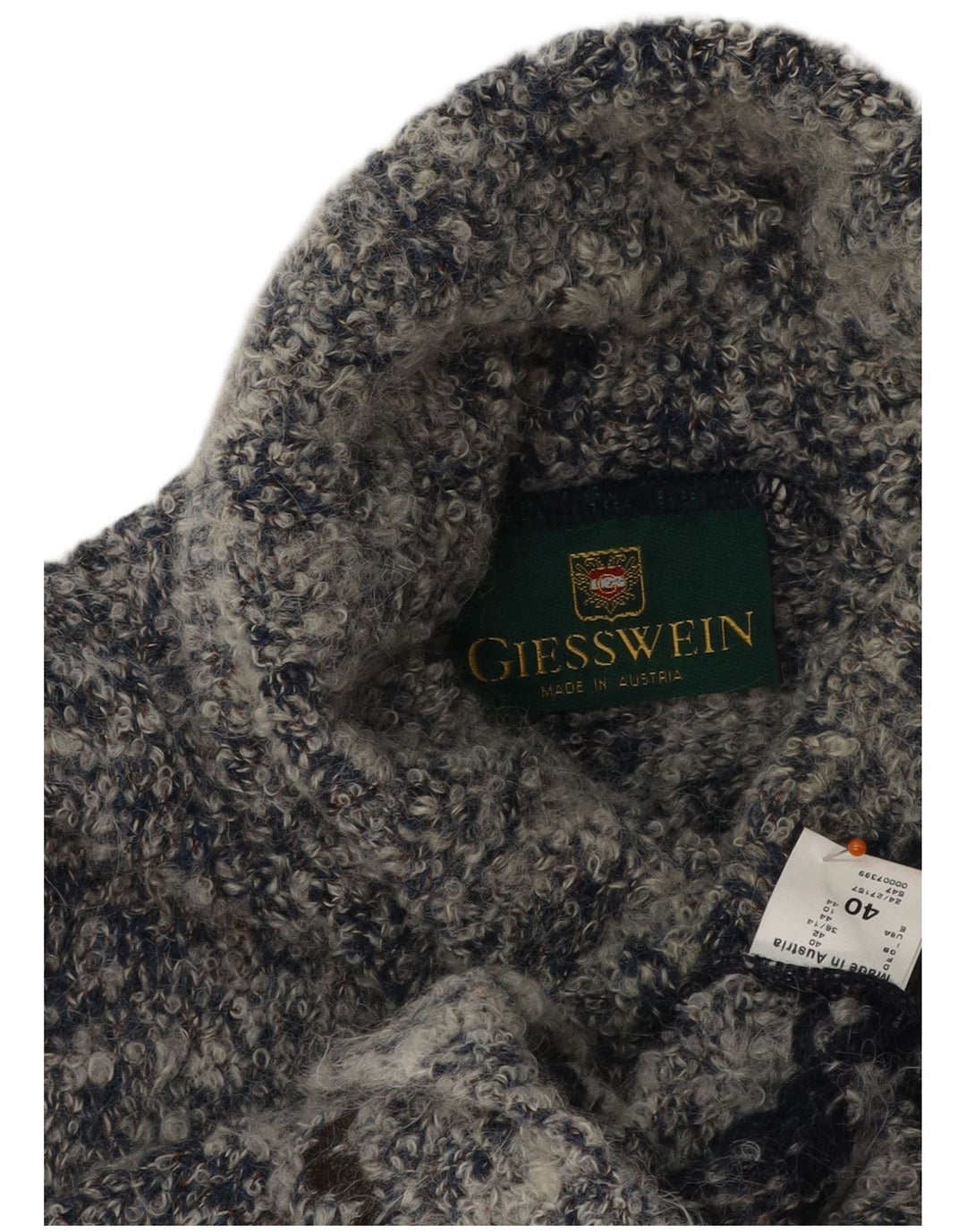 GIESSWEIN Dame Rullehalstrøje EU 40 Medium Grey Fair Isle