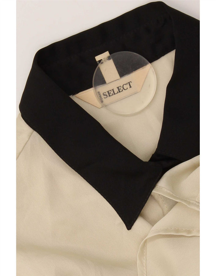 Vintage dameskjorte IT 46 Large Beige Colourblock Polyester