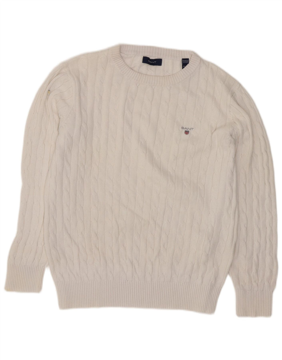 Gant Boys Boat Neck Jumper Sweater 9-10 År Hvid Bomuld