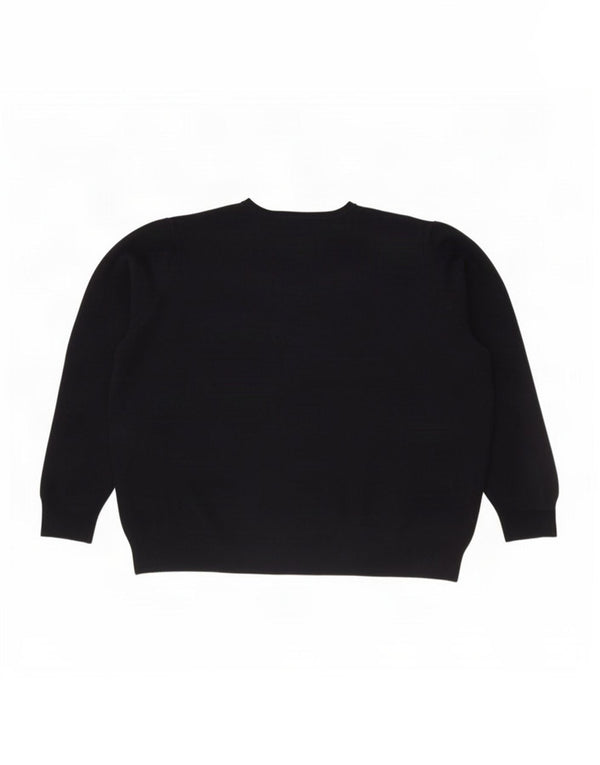 Marks & Spencer Womens Crew Neck Jumper Sweater UK 20 2XL Navy Blue