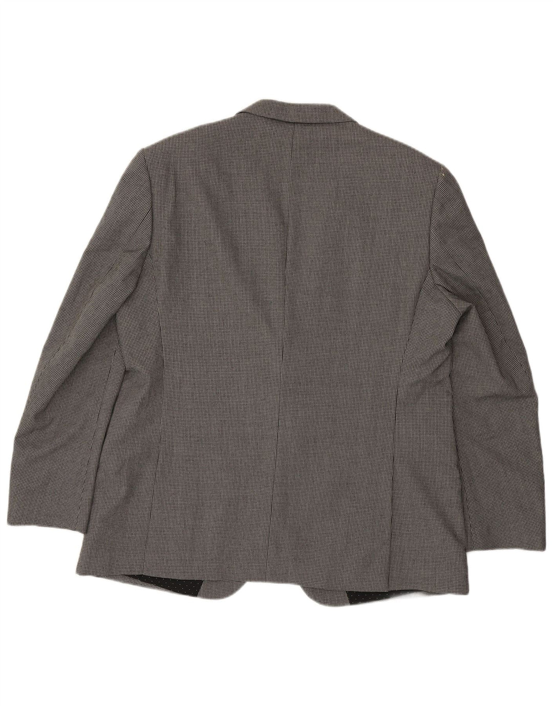 Marks & Spencer Herre 2-knaps blazerjakke UK 46 3XL Grå Houndstooth Uld