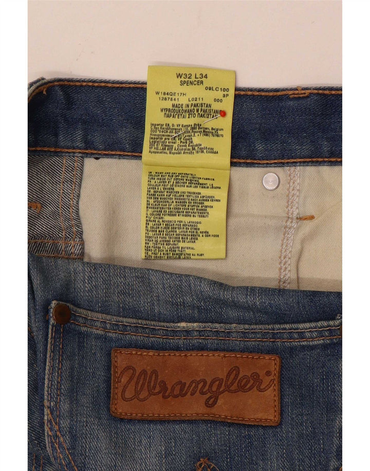 Wrangler Herre Spencer Slim Jeans W32 L34 Blå Bomuld