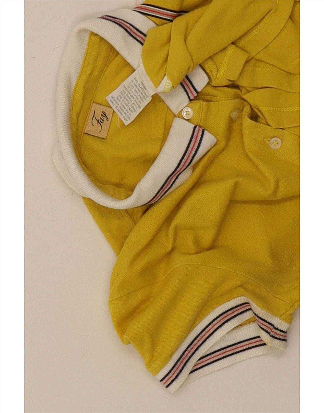 Fay Dame Polo Shirt UK 12 Medium Gul