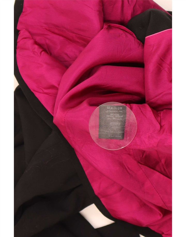 Marks & Spencer Dame 3 Button Blazer Jacket UK 12 Medium Black Viscose