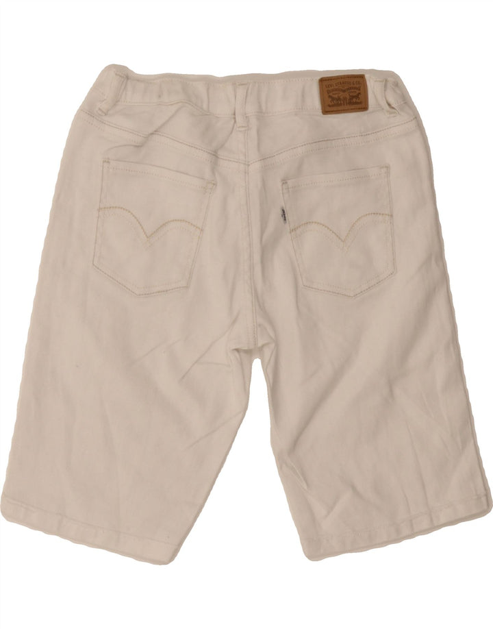 LEVI'S Girls Denim Shorts 15-16 Years W32  White Ramie Vintage Levi's and Second-Hand Levi's from Messina Hembry 