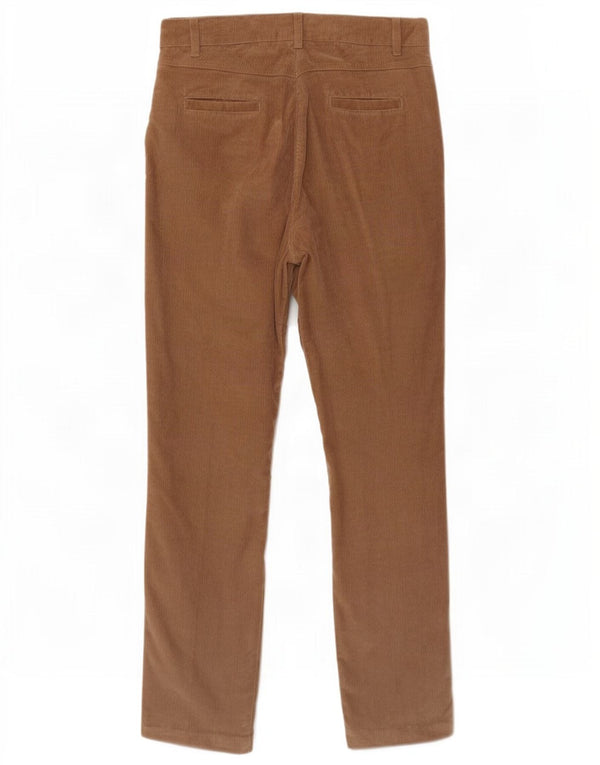 Jaeger Dame Slim Fit Corduroy Bukser UK 12 Medium W32 L30 Brun Bomuld
