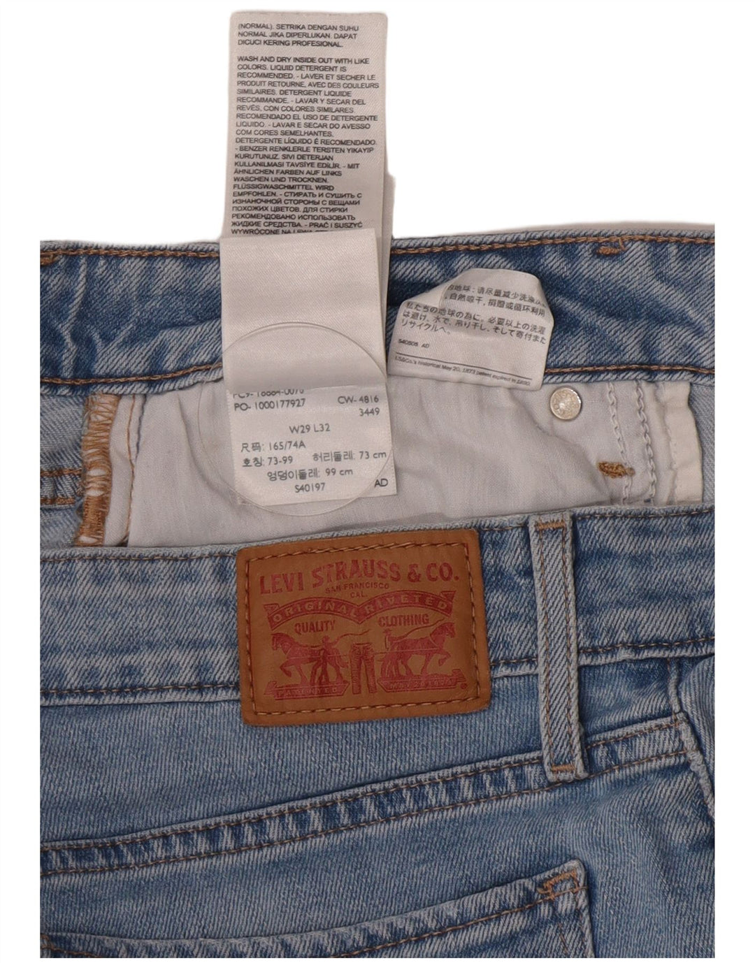 Levi's Dame 712 Slim Jeans W29 L29 Blå Bomuld