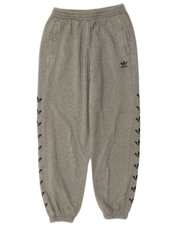 Adidas Womens Graphic Tracksuit Trousers Joggers UK 10 Small Grey Flecked