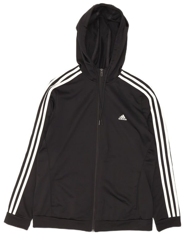 Adidas Dame Hættetrøje Sweater UK 16/18 Large Black Polyester Sports