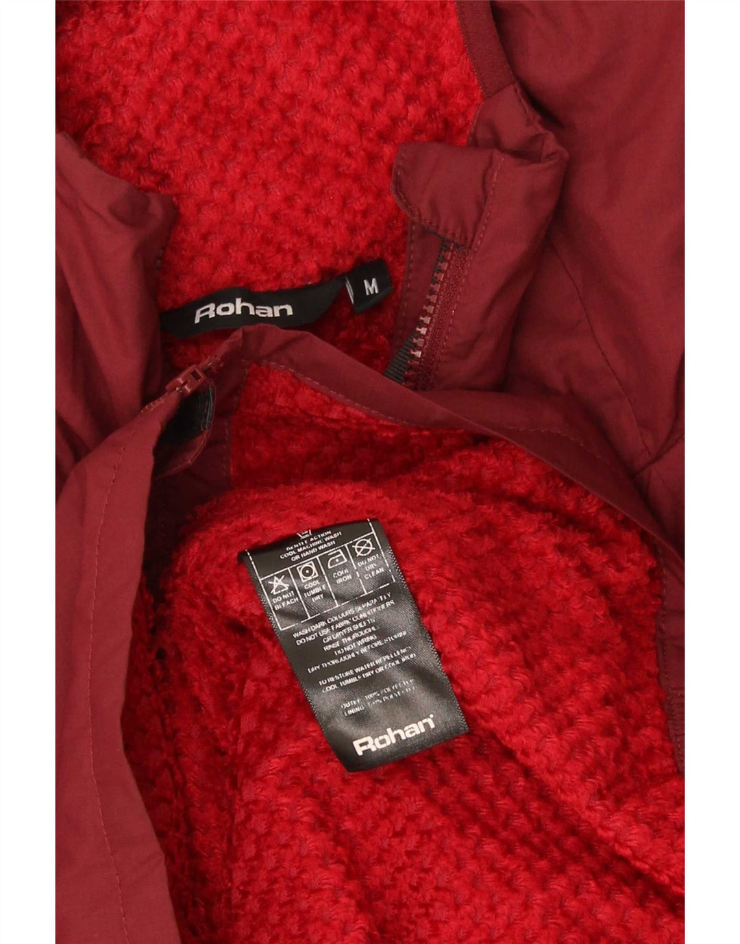 Rohan Herre Hooded Windbreaker Jacket UK 38 Medium Burgundy Polyester