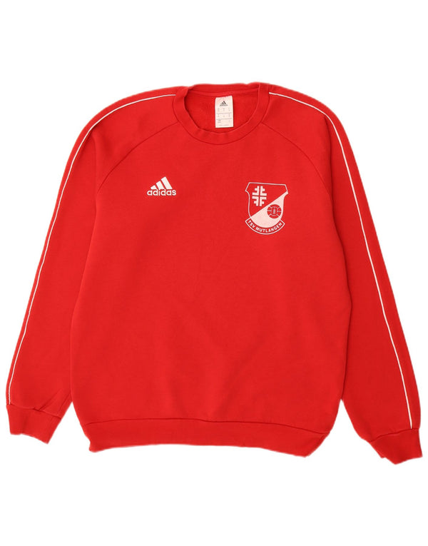 Adidas Grafisk Sweatshirt Jumper Medium Rød Bomuld