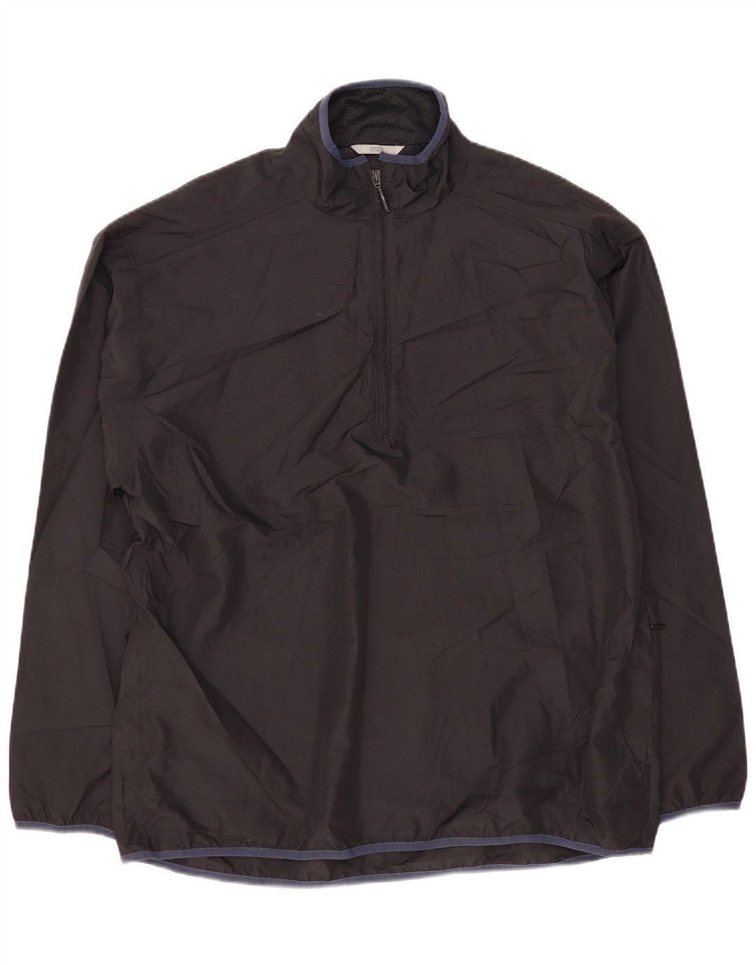 Marks & Spencer Herre Pullover Regnjakke UK 40 Stor Sort Polyester