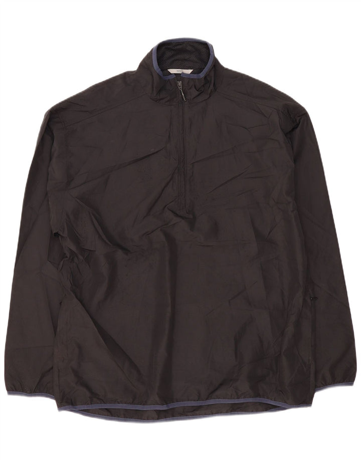 Marks & Spencer Herre Pullover Regnjakke UK 40 Stor Sort Polyester