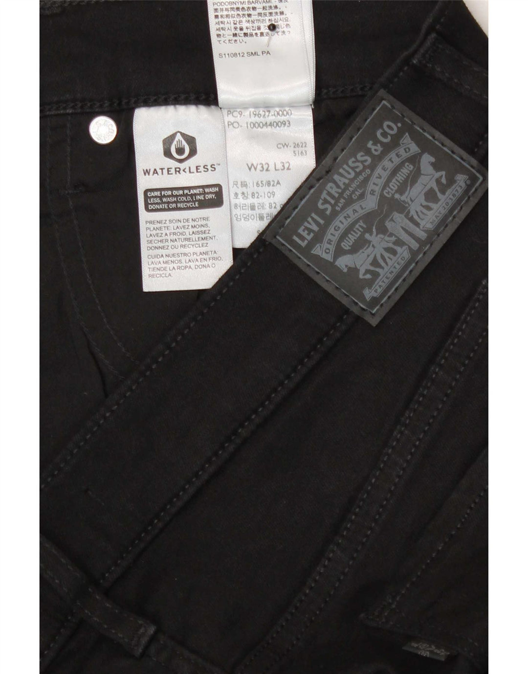 Levi's Womens 312 Shaping Slim Jeans W32 L32 Sort bomuld