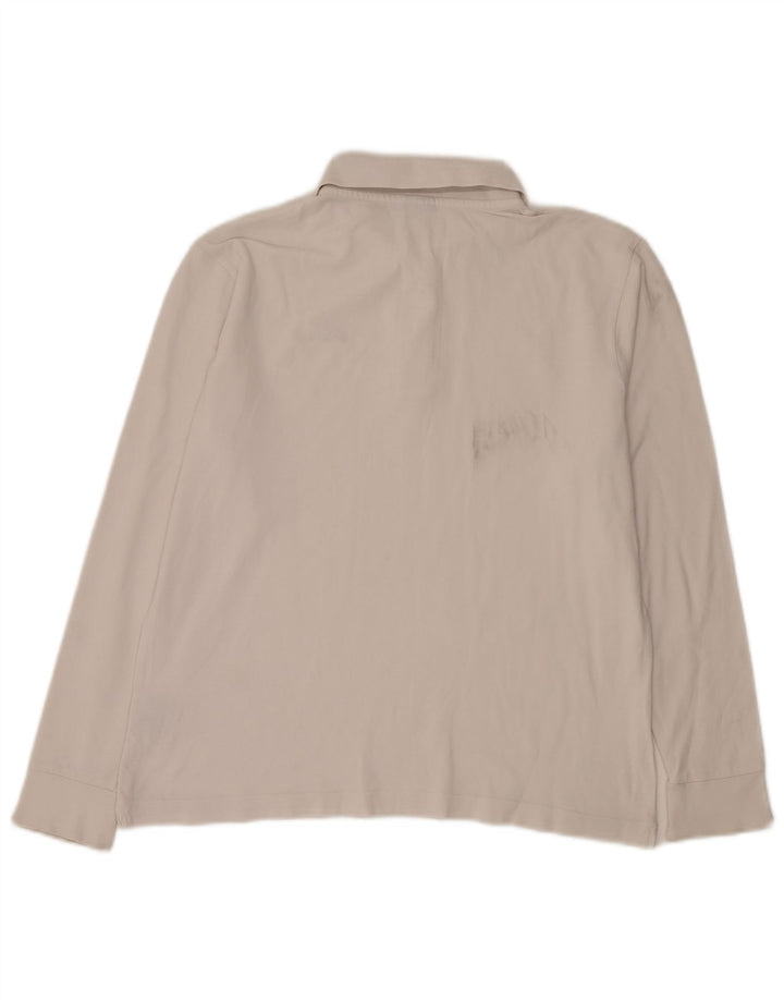 Kappa Langærmet poloshirt til mænd Medium hvid bomuld