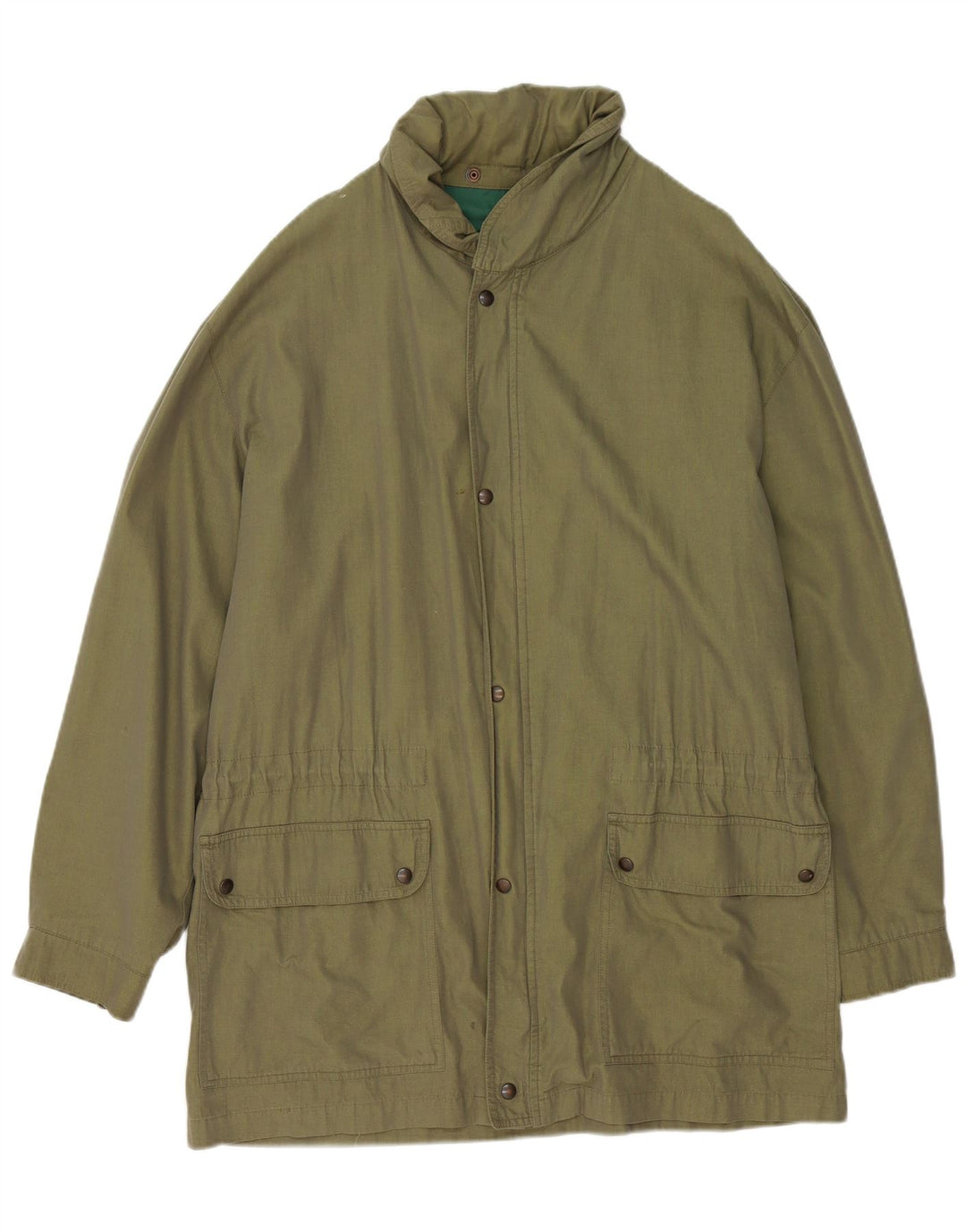 Vintage herre hætteoverfrakke UK 42 XL Khaki