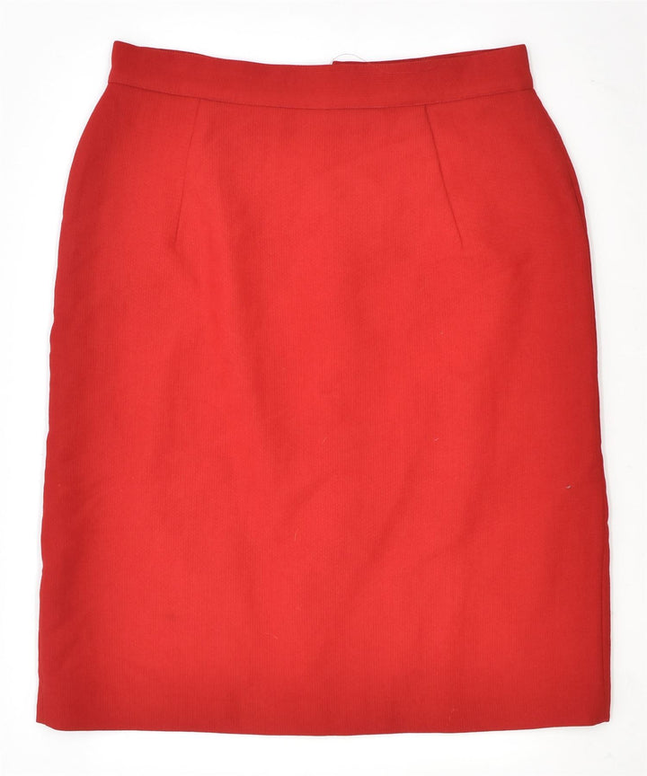 CENTAL Womens Pencil Skirt IT 46 Large W30 Red Vintage